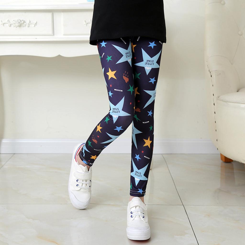 3PC Creative Girls Leggings Trousers Print Flowers Gymnastics Clothing Trousers