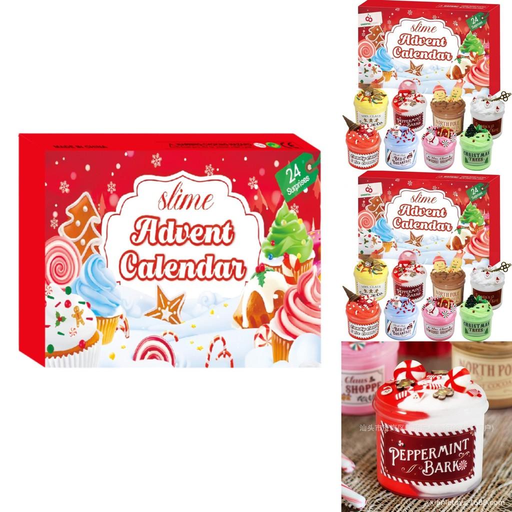 Christmas Advent Calendar 24 Days Diy Clay Cake Bucket Countdown Toy For Holiday Fun