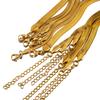 5pcs Stainless Steel Flat Snake Chain with Clasp Extended Chains 3-6mm DIY Men Necklace Jewelry Making Findings Accessor No Fade