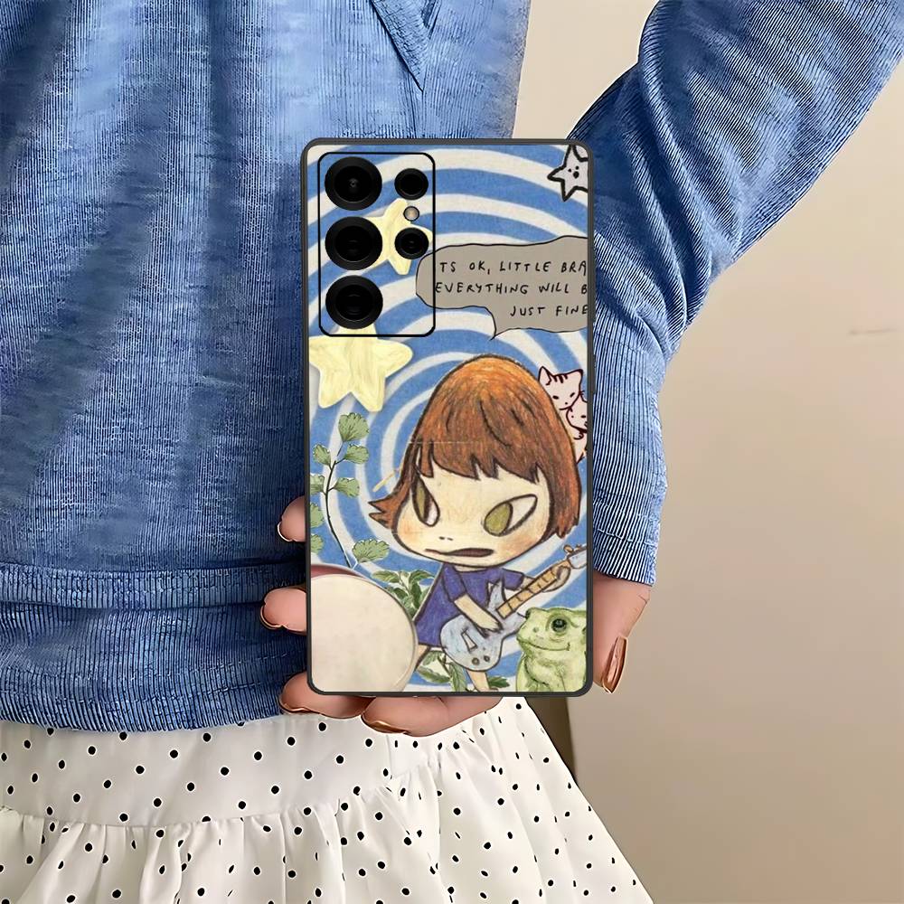 Contemporary Art Yoshitomo Nara Phone Case For Samsung S 24 Fe 25 Ultra Plus 20 Lite 21 30 22 23 24 22 Ultra 5G Fundas