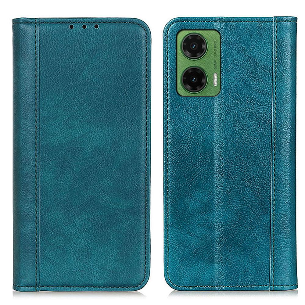 For Motorola Moto G35 5G Stand Case Split Leather Litchi Texture Wallet Phone Cover