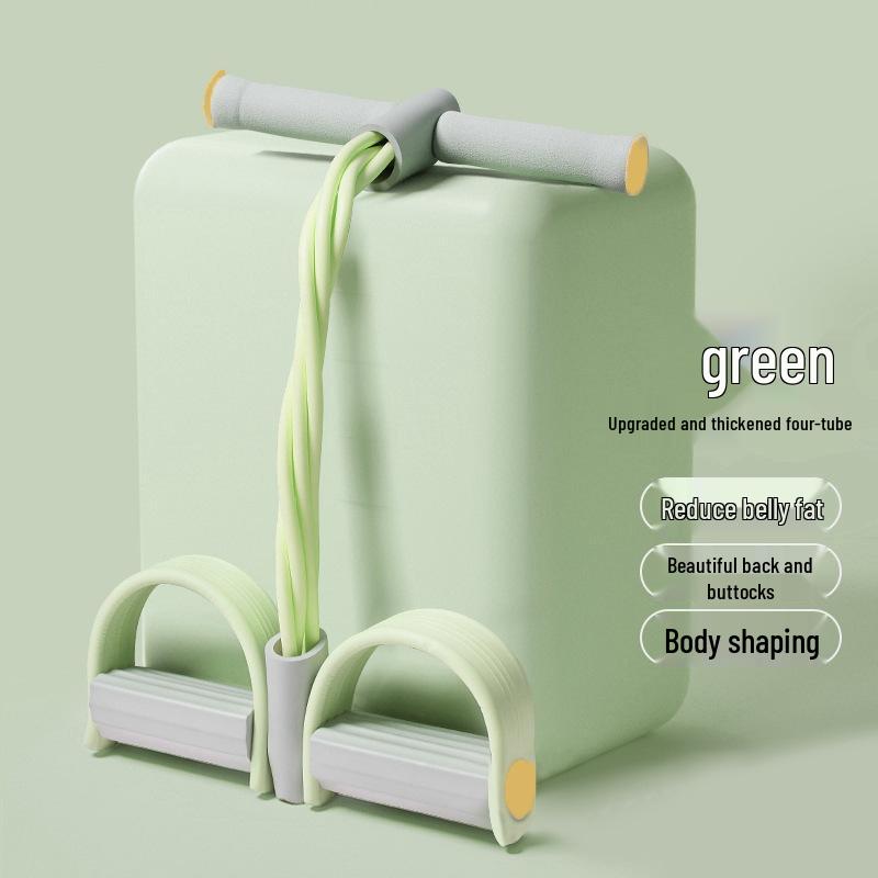 

Домашний коврик для йоги, ножная педаль, эспандеры - 4 и 6 трубок, оборудование для помощи в выполнении упражнений на пресс