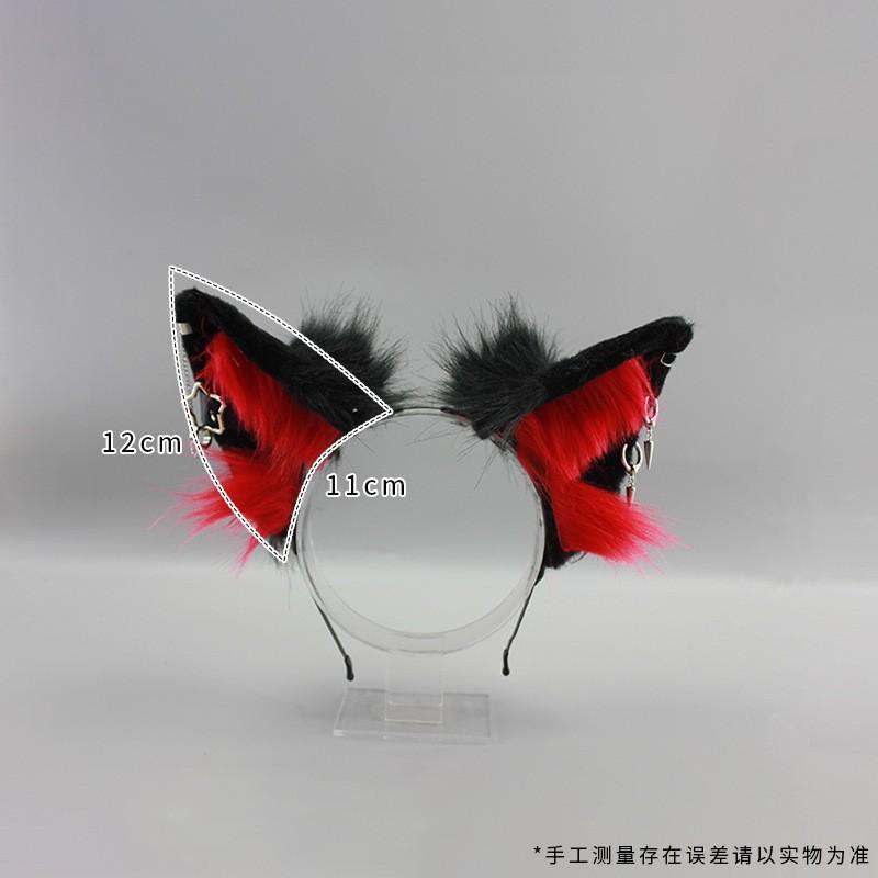 Fluffy Animal Ear Headband Women Men - Cute Wolf Fox Ears Hair Accessory In Soft Plush Sweet Punk Style