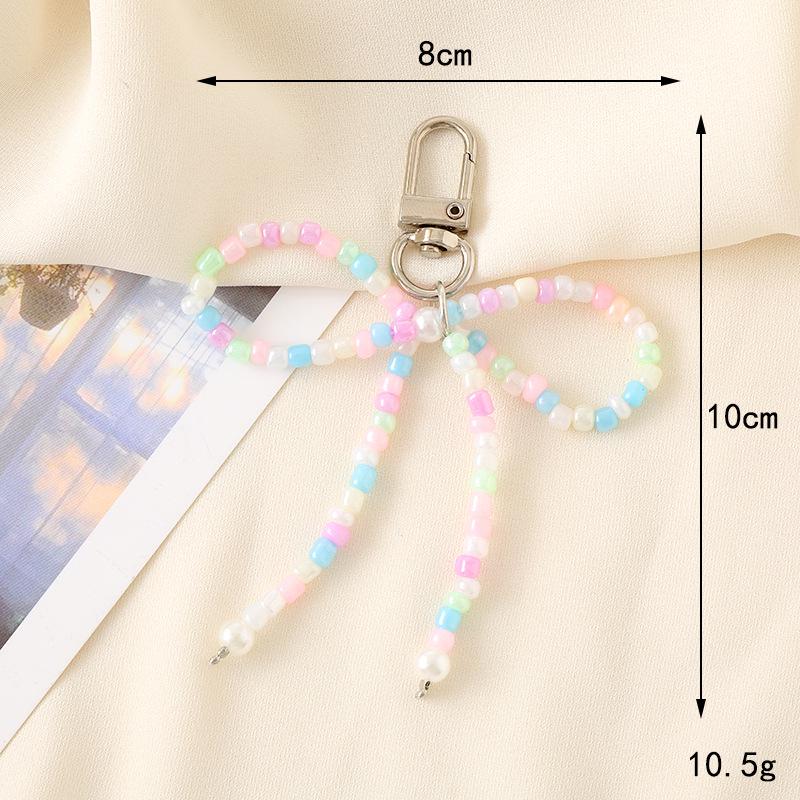 Creative Pearl Bow Pendant Keychain: Exquisite Gift Accessory for Bag or Phone Case