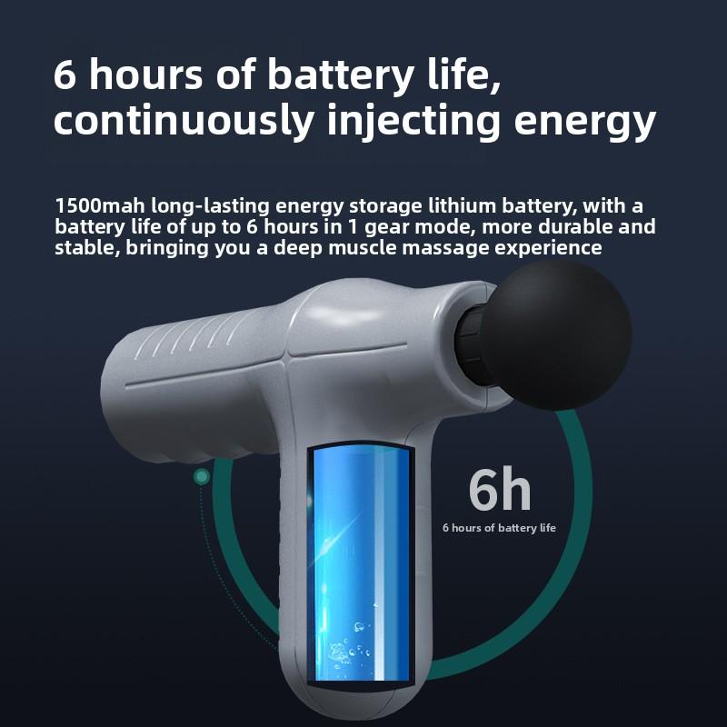 Mini Faszienpistole Doppelgriff 4 Massageköpfe Elektrisches Massagegerät Entspannende Muskelmassagepistole