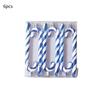 X 6 Candy Cane Glitter Hanging Christmas Tree Decoration Santa Ornament Xmas