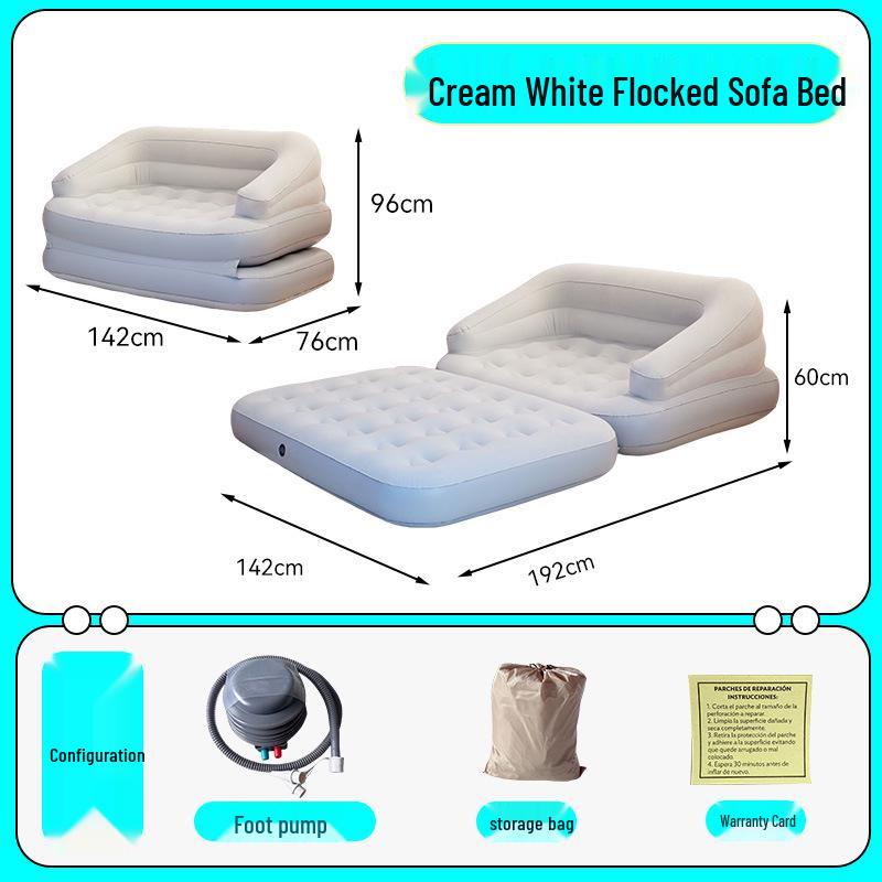 Portable Double Inflatable Sofa Bed with Air Cushion