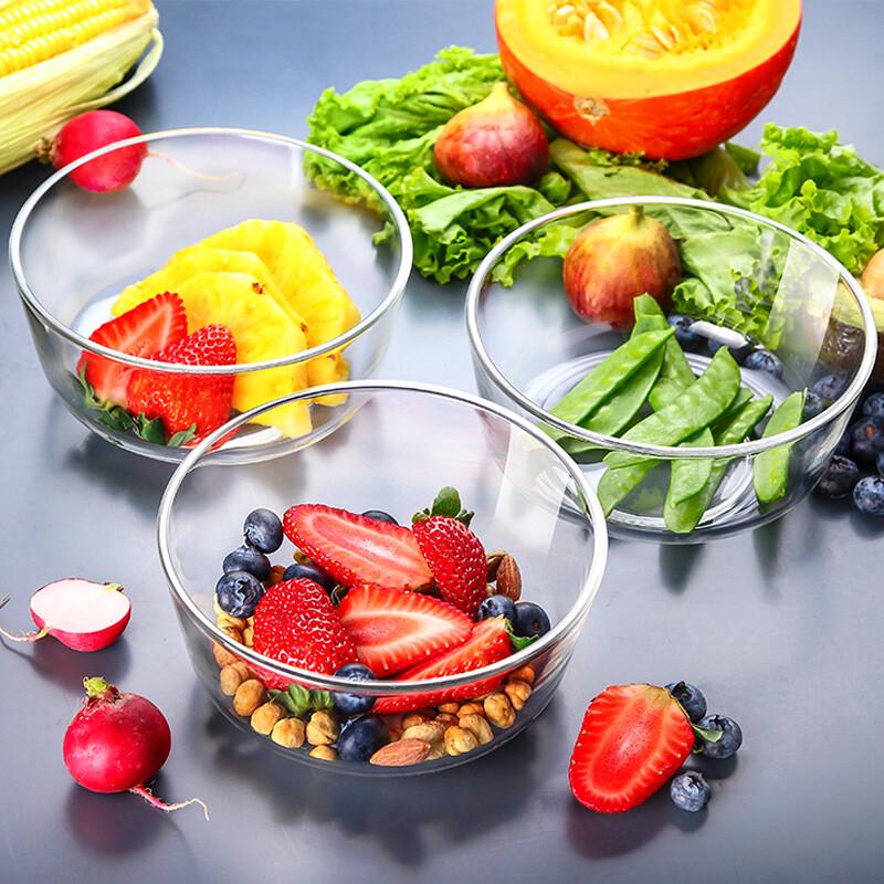 Ocean Nordic Glass Salad & Dessert Bowl Set