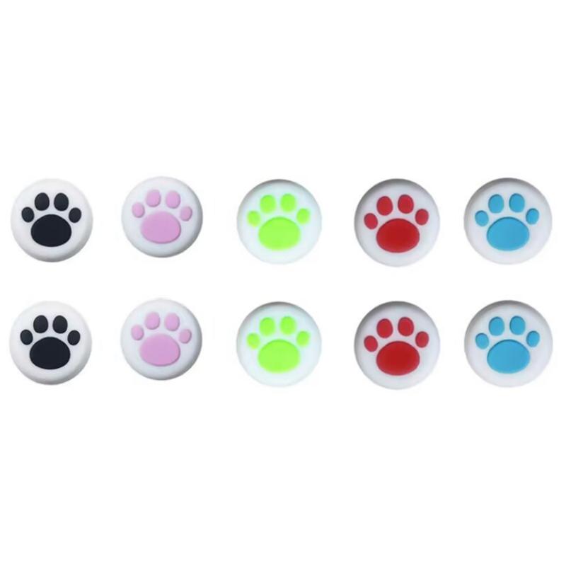 Cat Paw Silicone Caps Thumbstick Grips Joystick Cover Protect Thumb Stick Case for PlayStation 4 PS4 PS5 Xbox One 360 Controller