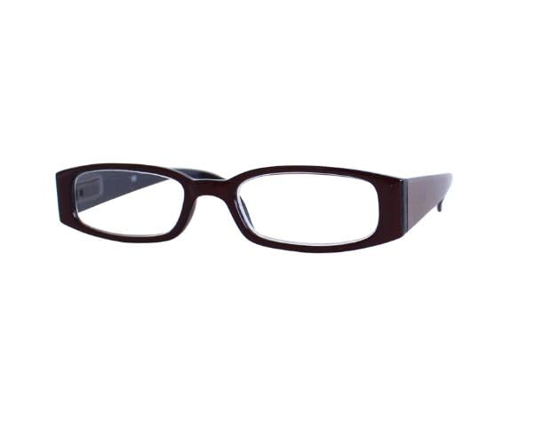 Bayline Reading Glasses Stylish Square Unisex 80084 Brown x [Bayline] (Prescription Glasses) Bi-color (+1.5, Black)