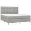 VidaXL Slatted Bed Base with Mattress and LED, Upholstered Bed, Double Bed, Adult Bed for Interior Bedroom, 3135773