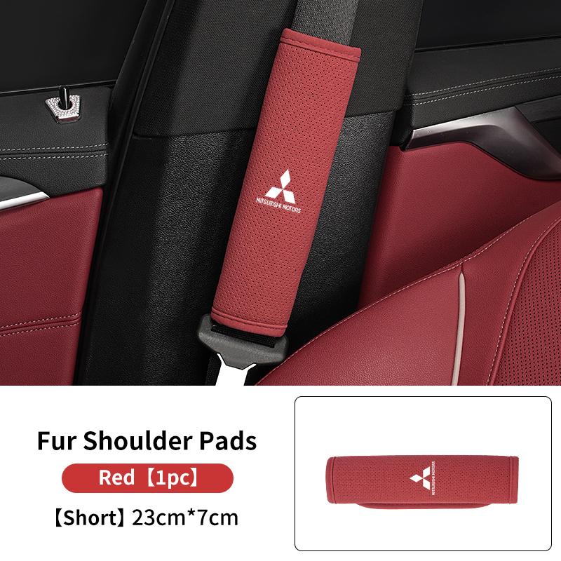 

For Mitsubishi 1/2PCS Car Seat Belt Shoulder Cover Suede Shoulder Protector Pad Accessories Outlander Lancer Cross Colt Xpander