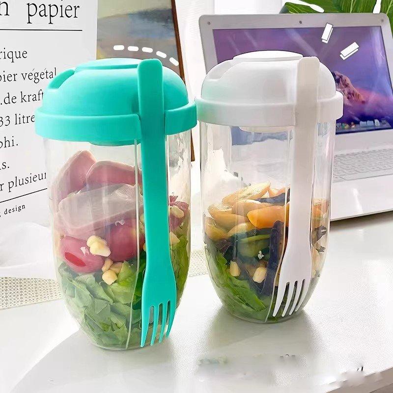 Thickened Salad Cup Portable Breakfast Cup Ins Style Weight Loss Shaker Cup Large Capacity Clear