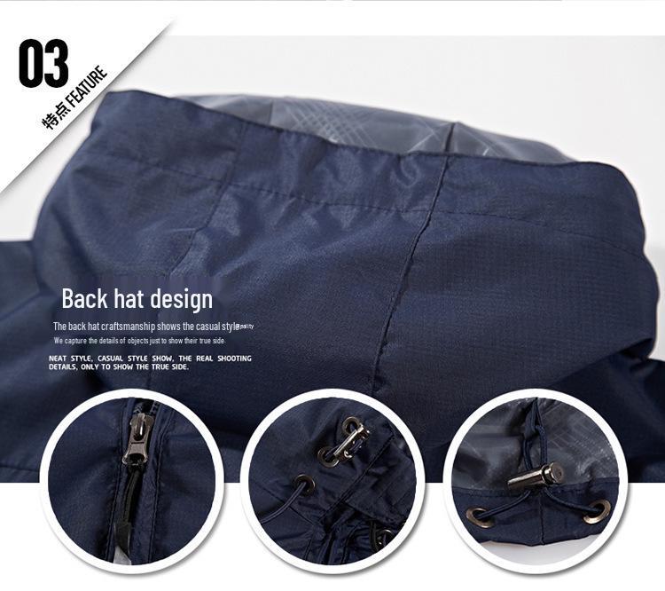 Men's Spring/Autumn Hooded Windbreaker Jacket - Lightweight, Windproof, Waterproof Outdoor Wear