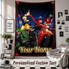 Wandtapijt met Gepersonaliseerde Naam & Tekst, Miraculous Ladybug Decoratief Tapijt Voor Slaapkamer
