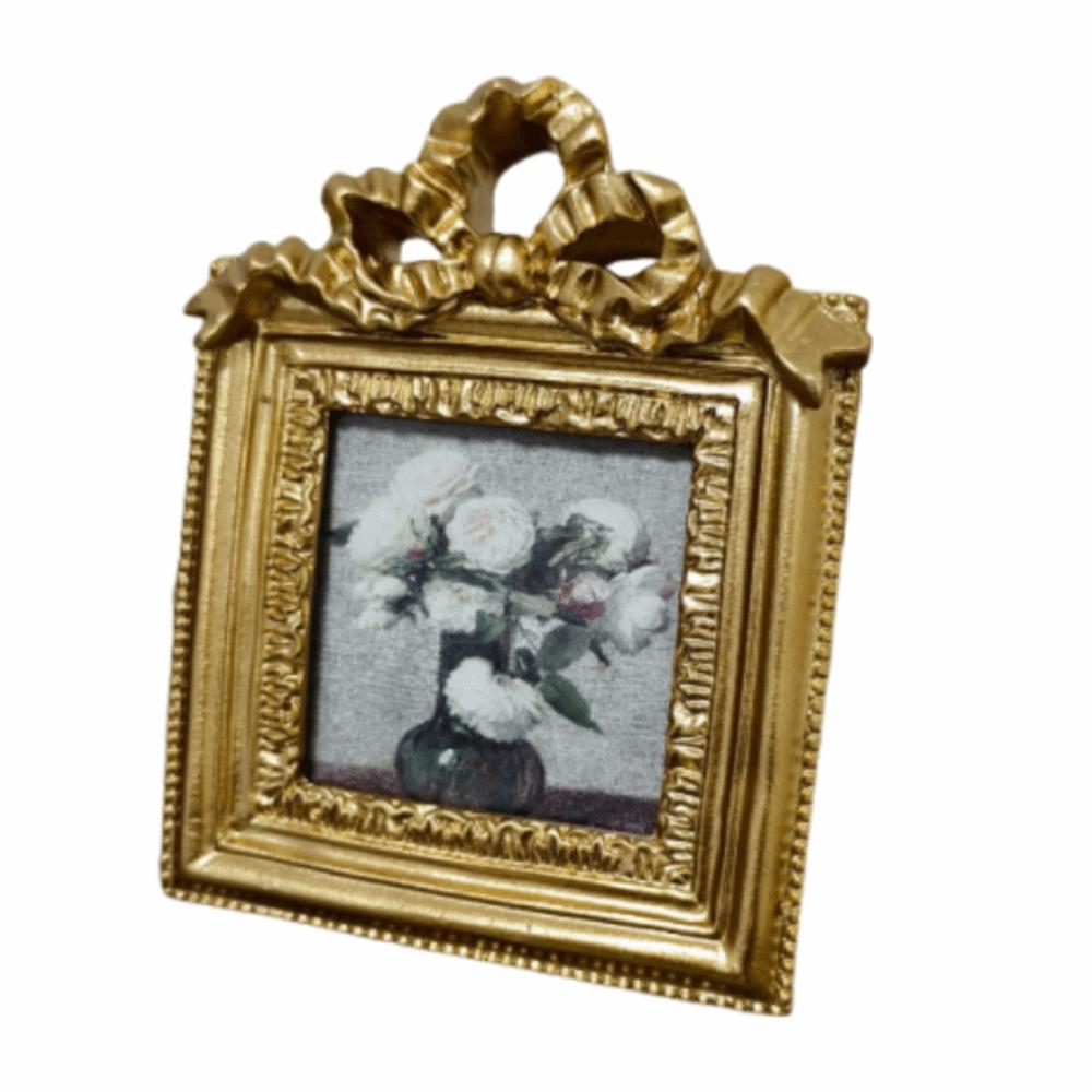 Gold Resin Picture Frame Retro Photo Display Holders Creative Photo Frame Ornament  Birthday Gift Style B