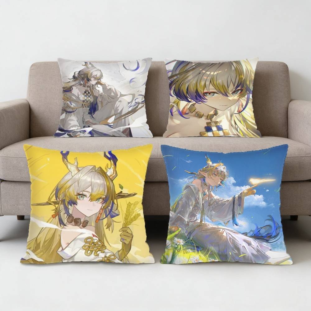 Game Arknights SHU Pillow Case Sofa Living Room for Bedroom car Headboard Backrest Cushion Square Cushion Nap Time