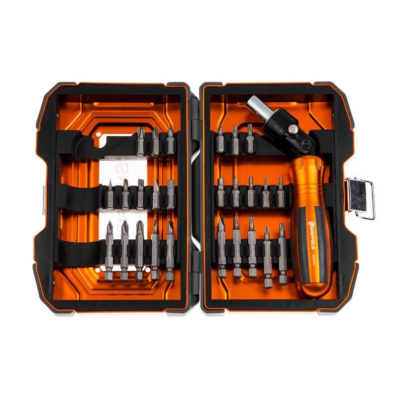 SHEFFIELD S056501 27-Piece Ratchet Screwdriver Set