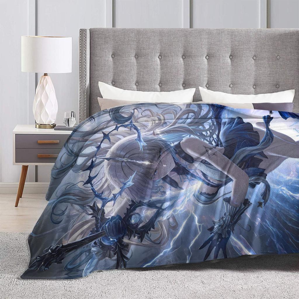 Fleurdelys Wuthering Waves Flannel Blankets Soft Durable Throw Blanket for Bedroom Picnic Funny Bedspread Sofa Bed Cover
