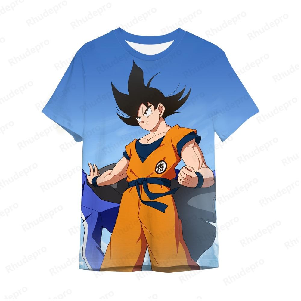 Tricou Bărbați Bărbați Copii Topuri Dragon Ball Cămăși Noi Modă Vară Hip Hop Îmbrăcăminte Streetwear Goku Mânecă Scurtă Y2k