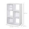 6-Cube Bookshelf - White