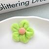 20Pcs 48mm Flower Embellishment With Button For Clothes Hat Patch Fabric Sewing Craft Headwear Hair Clips Decor Accessories