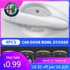 For Alfa Romeo Transparent Car Door Handle Bowl Protector Film Anti-Scratch Sticker For Alfa Romeo Giulia Stelvio MiTo Giulietta