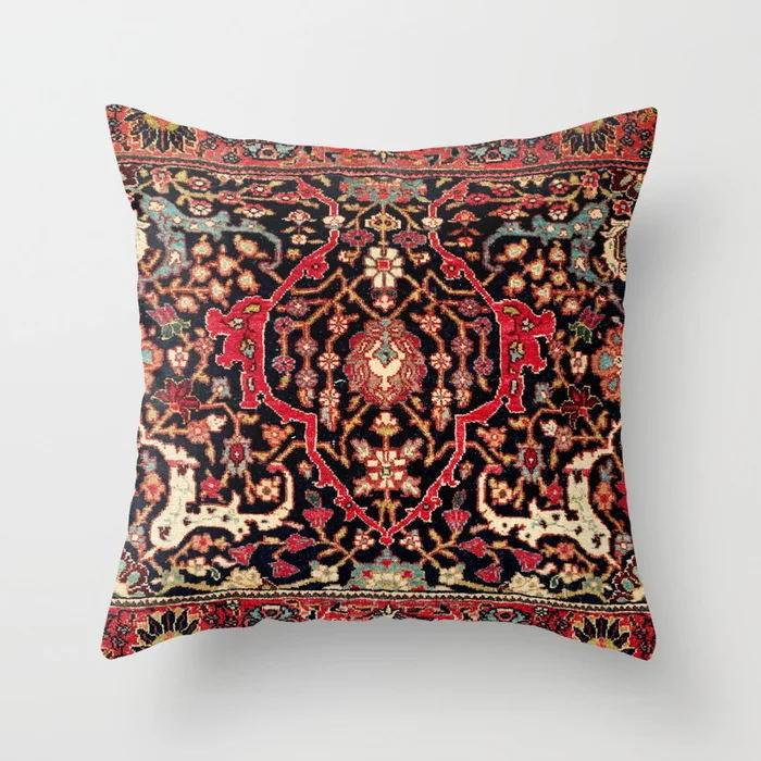 Ethnic Style Pattern Square Polyester Pillowcase, Sofa Living Room Decorative Cushion Cover, Bedroom Bedside Pillow Cover