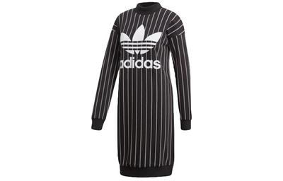 Originals Long Sleeved Dresses Women's Black Stand Collar Moderate Mid Length DY0877