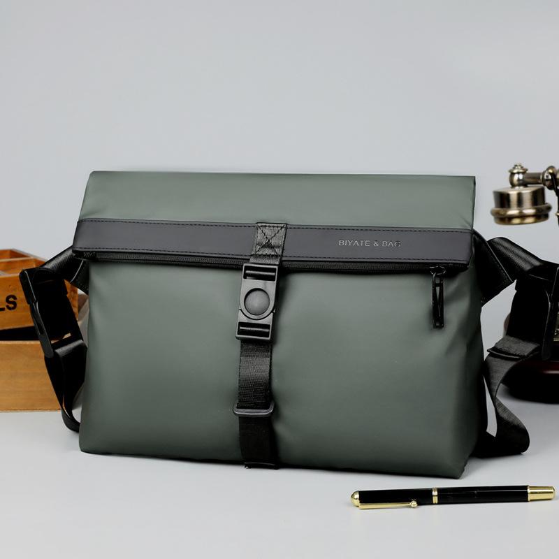 

Новая мужская деловая сумка через плечо, вместительная, водонепроницаемая, сумка-мессенджер на одно плечо 33X8X24CM зелёный