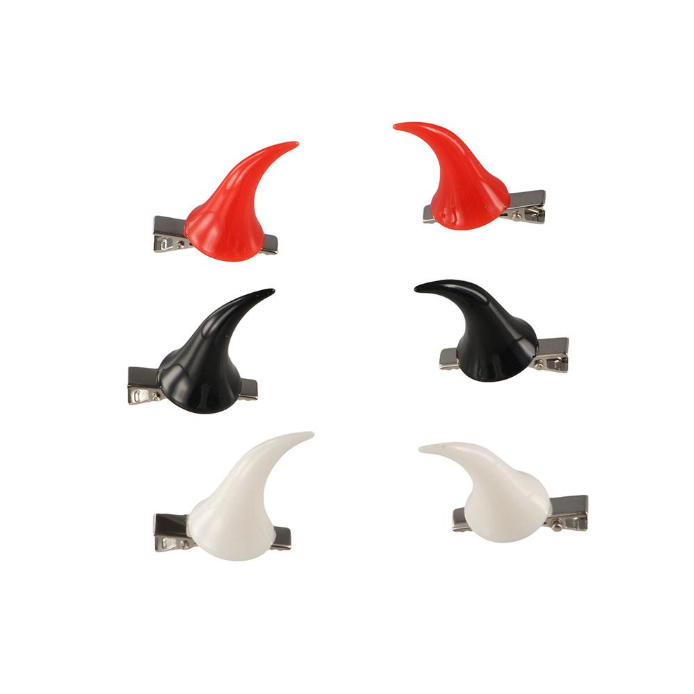 Dress Up Halloween Headwear Barrettes Cosplay Costume Hairpin Devil Horns Hair Clip  Party Props