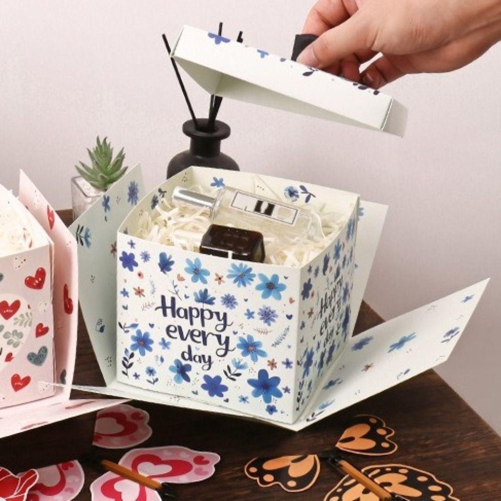 Papier Schmetterling Geschenkbox Mehrfarbige Geschenkbox Explodierende Geschenkbox Abschlussfeier