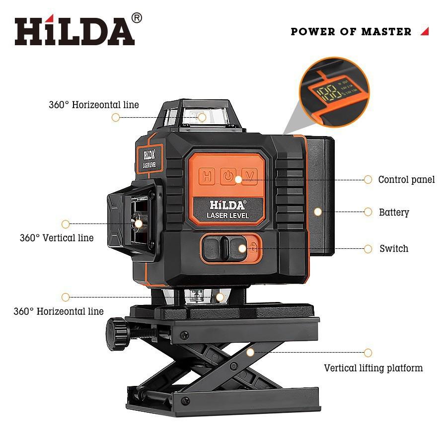 16-Line Green Laser Level: High-Precision, Strong Light, Automatic, Wall-Mounted Infrared Projector.