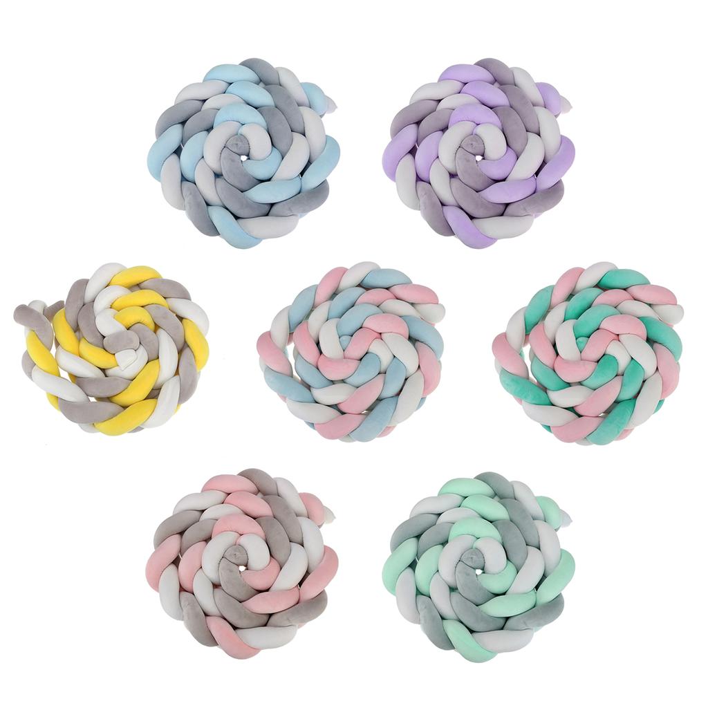 Buy 2.5m Knot Chunky Braid Pillow Baby Bed Guard Belt Cotton Soft Decor