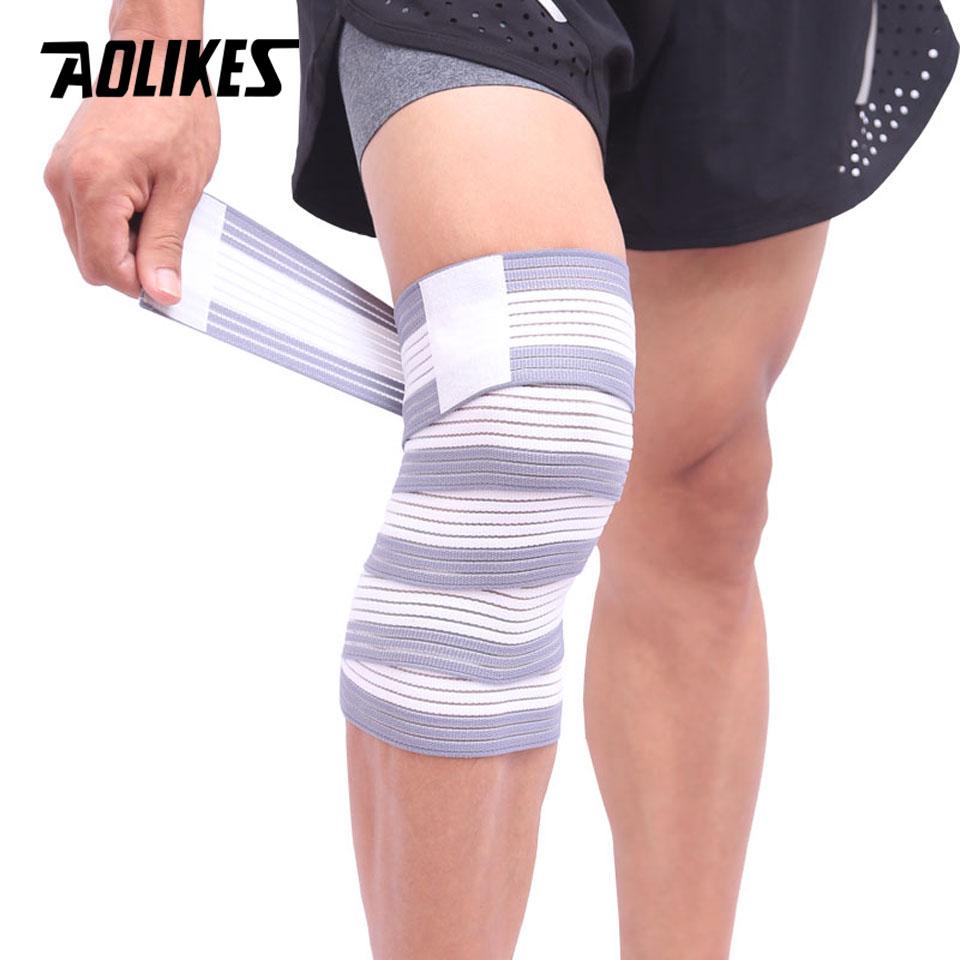Aolikes Elastic Bandage Tape Knee Support Strap Shin Guard Compression Protector For Ankle Leg Wrist Wrap Sports