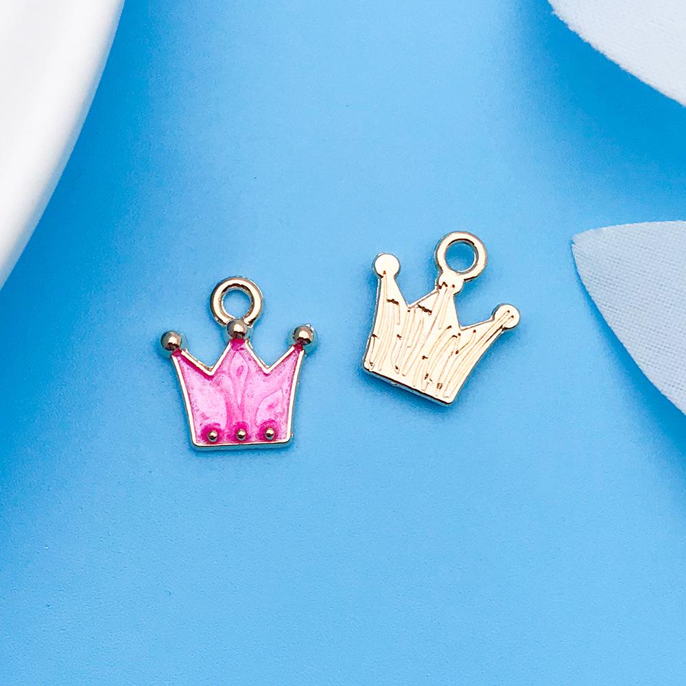 30 Cartoon Alloy Jewelry Pendants: Rose Red Drip Oil for DIY Bracelet and Handbag Accessories