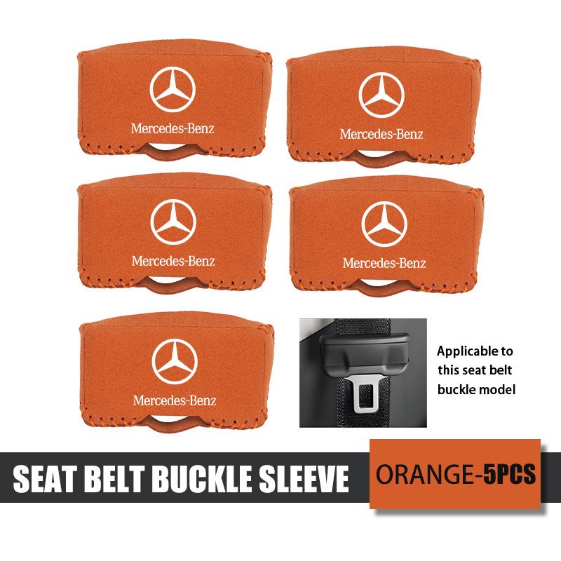 ECLD4 Car Seat Belt Anti Scratch Buckle Protector Cover Accessories For Mercedes Benz W211 W124 W176 W177 C180 C200 C260 C300 GLC CLE