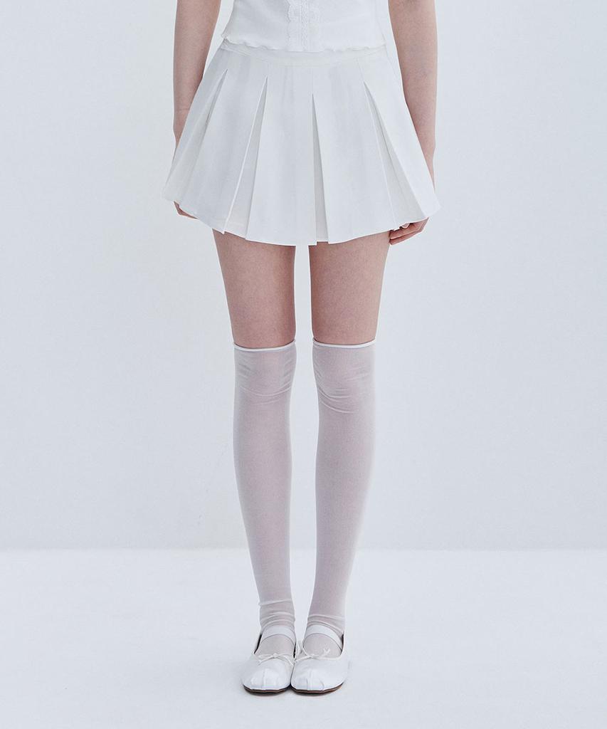 Moabel Classic Pleats Tennis Skirt - White