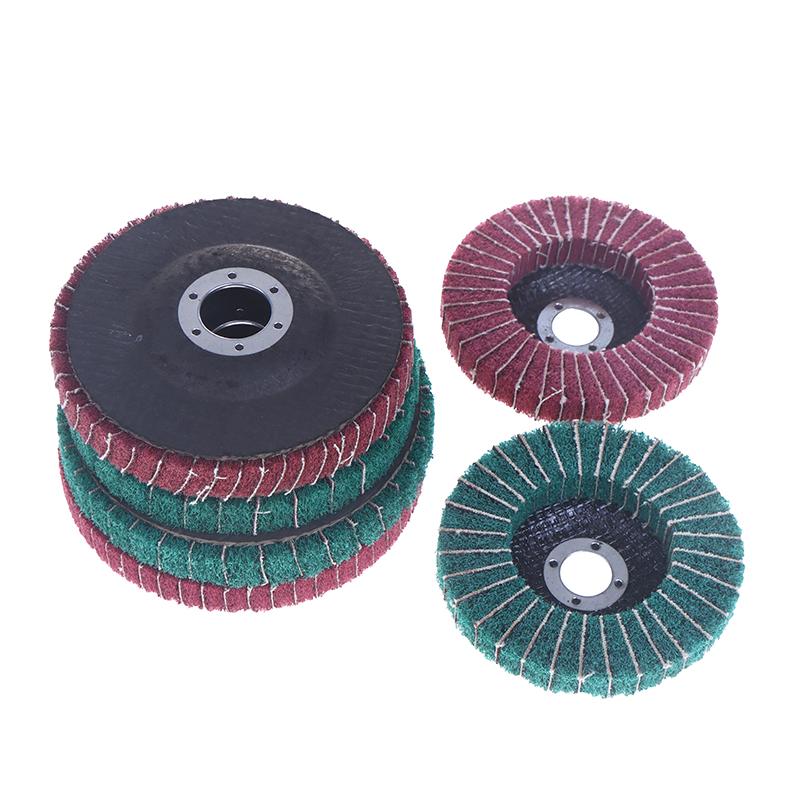100/115/125mm Grinding Wheel For Angle Grinder Nylon Fiber Flap Polishing Wheel Disc 5 Inch Non-Woven Grinding Wheel Metal Wood