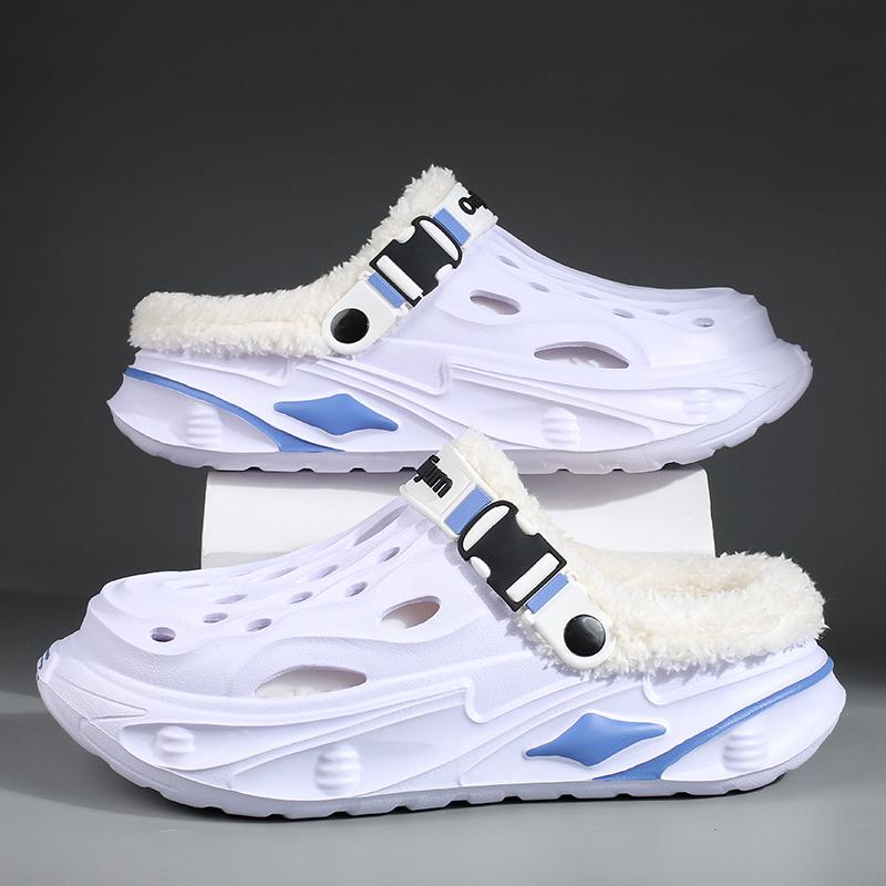 Fashion Winter Men'S Cotton Slippers Warm Shoes For Man Outdoor Clogs Sandals Indoor Male Non-Slip House Plush Warm Slippers