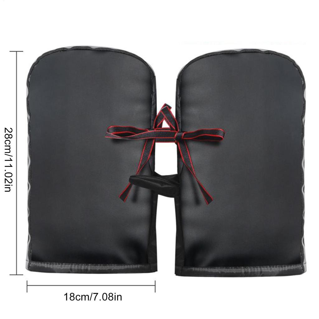 Winter Motorcycle Handlebars Windproof Waterproof Cycling Handlebar Mittens With Reflective Strips Bike Handlebar Cover