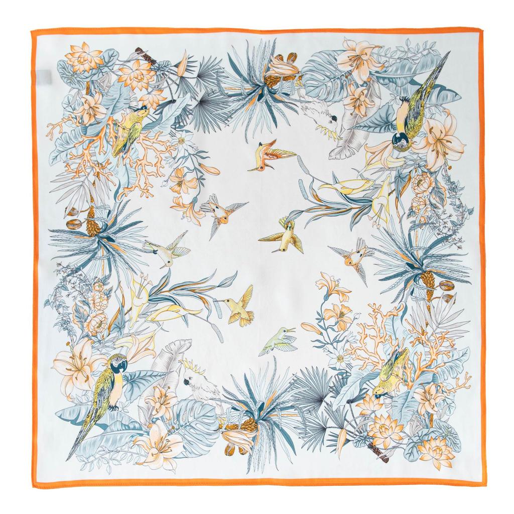 53*53CM 100% morušový hedvábný čtvercový šátek Olejomalba Luxusní šátky Šátek na opalování Šátek Nákrčník Dárek