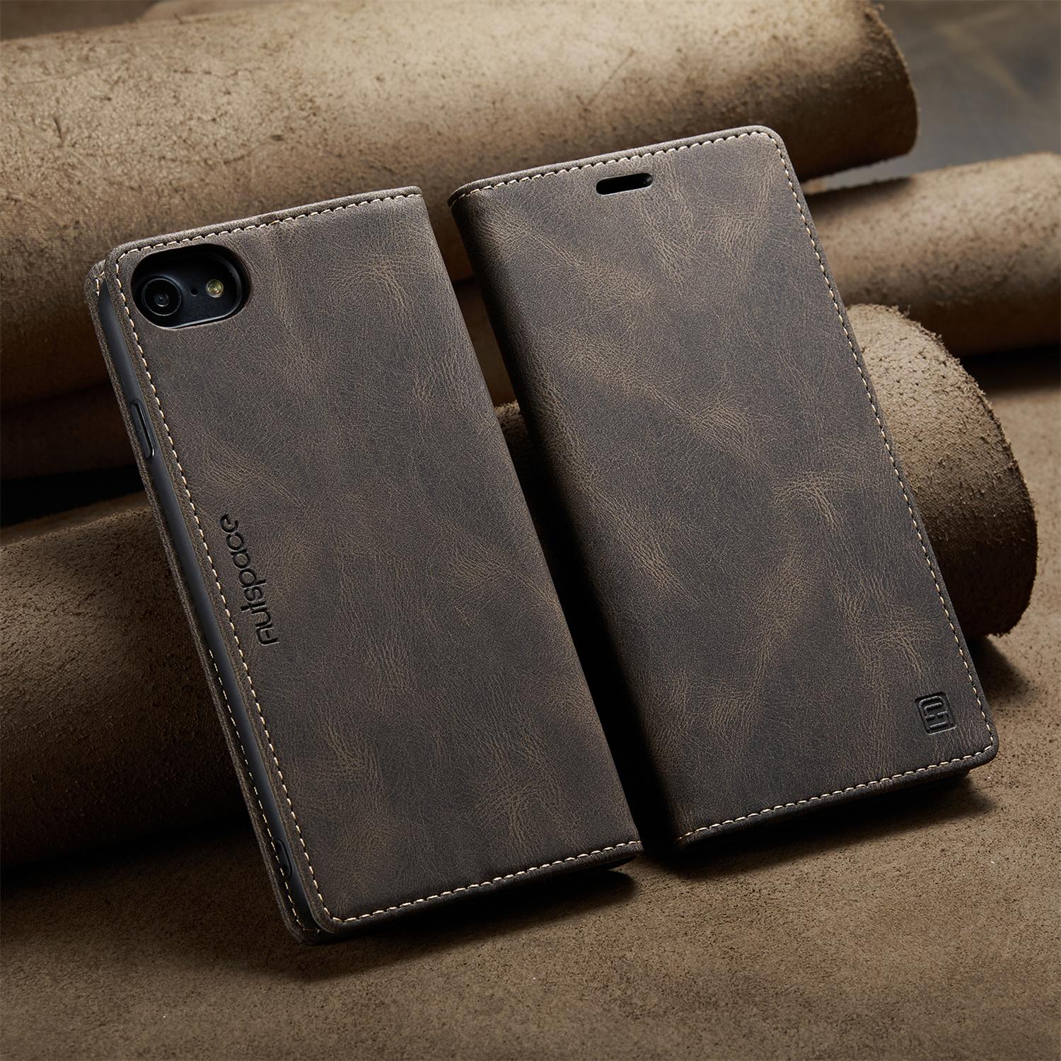 

Винтажный матовый чехол-книжка для iPhone 7/8/SE 2020/SE 2022 | Блокировка RFID + Слот для карты | 4 цвета iPhone 7