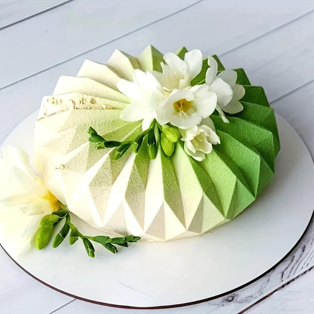 1 st Silikon Rund Spets Mousse Tårtform Stenciler för Chokladpudding, Kex, Istillverkning DIY Kökstillbehör och Bakverktyg