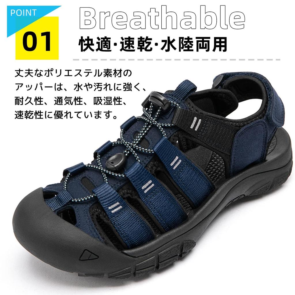 MERPHINE Summer Sports Leisure Popular Outdoor Sandals with Toe Ideal for Camping and Dark Size Men's Sandals, Sandals, Sandals, Protection, Fishing,