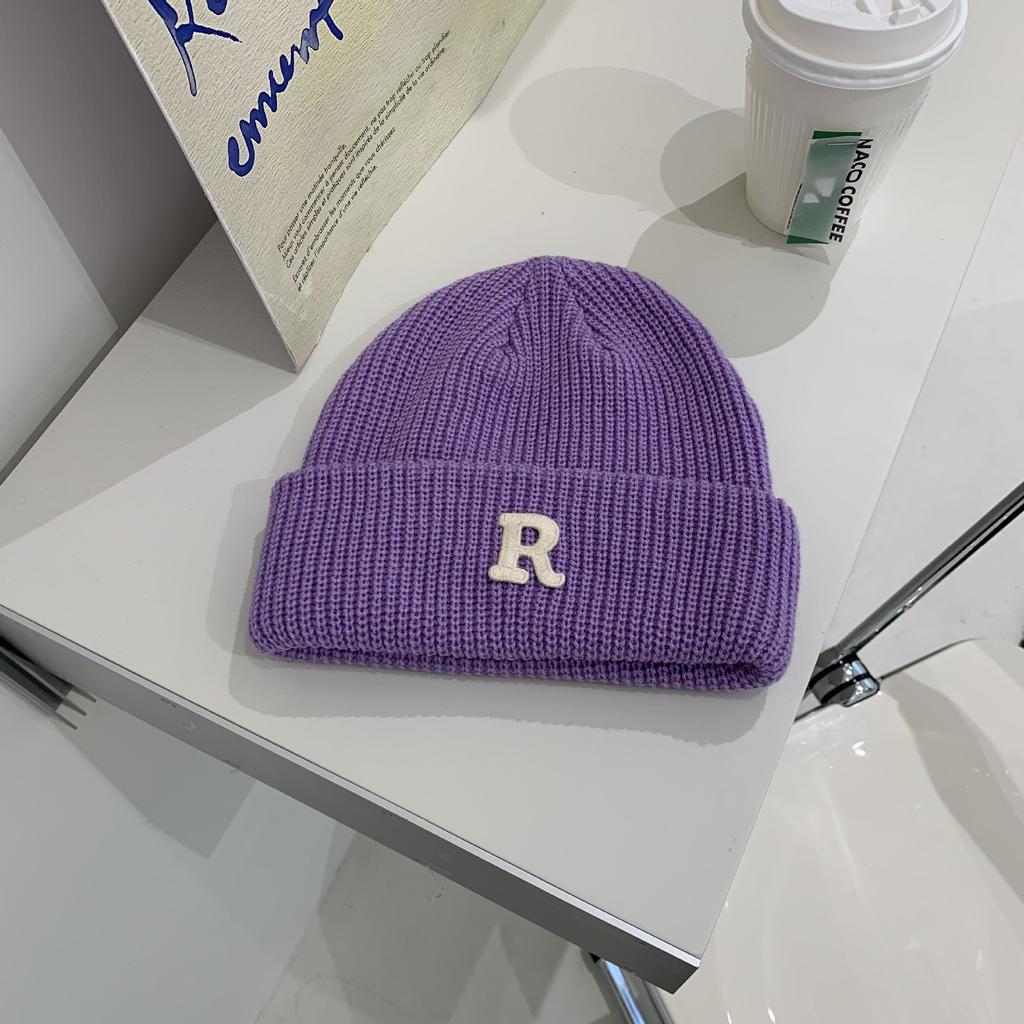 Shout/Grandma Chen versatile letter knitted wool hat children autumn and winter warm fashion headhat