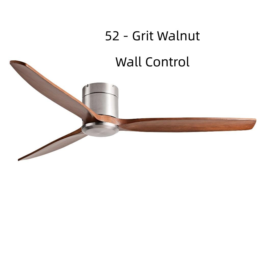 42-60" Modern Whisper-Quiet Villa Hotel Decoration Fan Commercial Ceiling Fan Style Solid Wood Blades Electric Fan