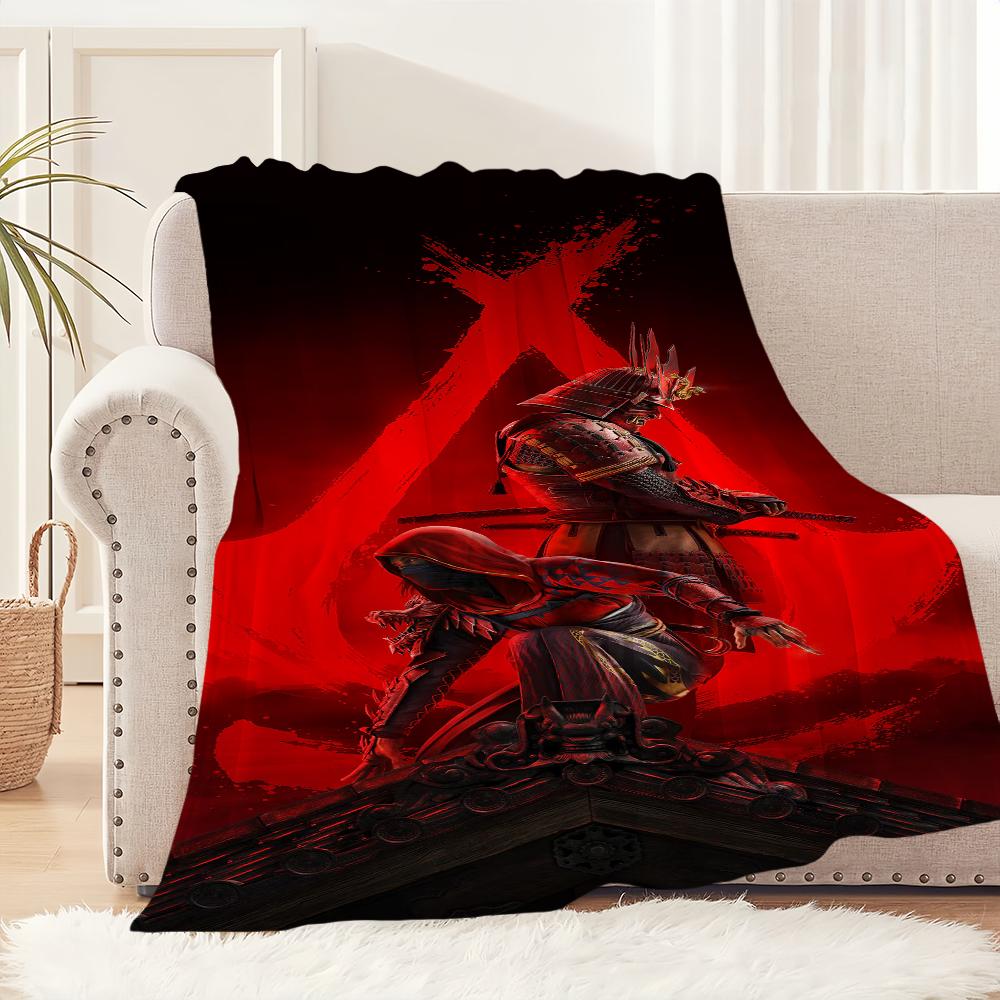 Game A-Assassins Creed S-Shadows Blanket Plush Nap Sofa Rug for Living Room Warm Office Bedroom Birthday Home Travel Kid Gifts