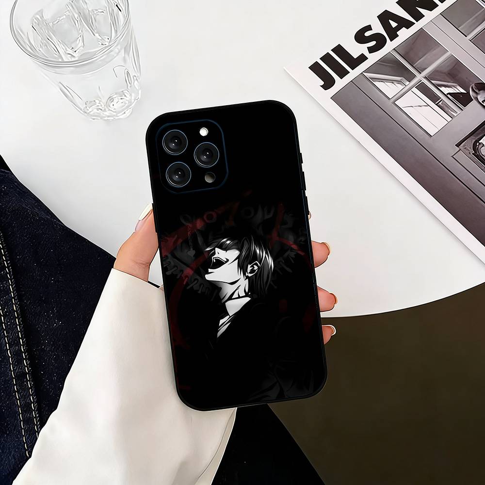 Death Note Kira Yagami Dark Anime Phone Case For iPhone 17, 16,15,14,13,12,11 Plus,Pro Max, Others Soft Black Cover