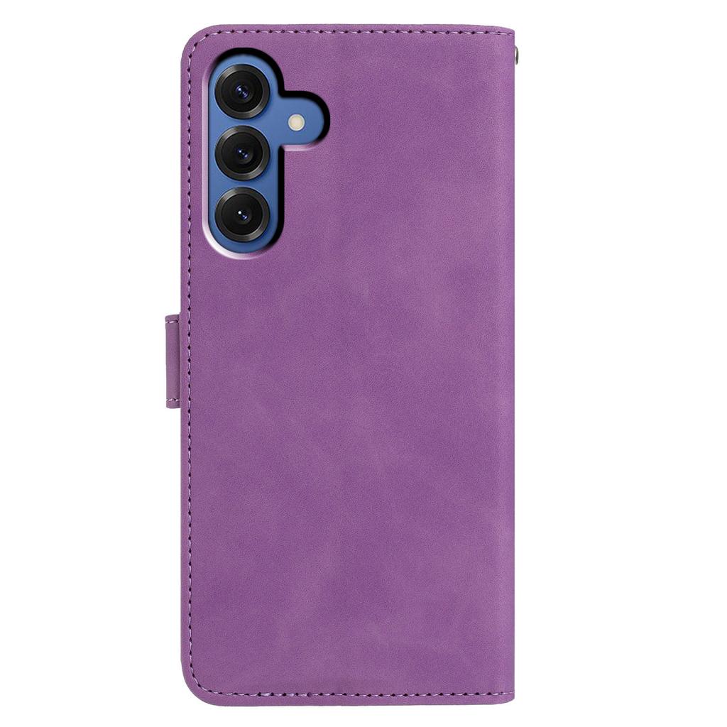For Samsung Galaxy S25 Case Butterfly Flower Imprinted PU Leather Wallet Stand Phone Cover